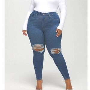 NEW Good American Always Fits Plus Size 28-32 Legs Skinny Jeans Stretchy NWT